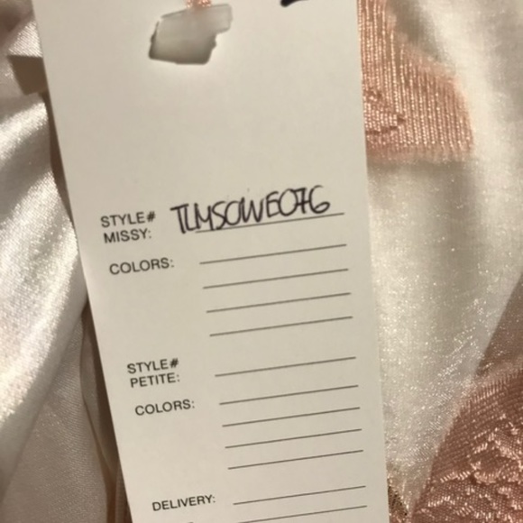 Tahari Sleeveless Embroidered Peach Dress, NWT - Picture 4 of 6